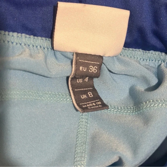 Ellesse High Rise Sport Leggings in Blue Color Block Women’s 4US - Picture 6 of 7